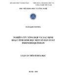 Luận án Tiến sĩ Hóa học: Nghiên cứu tổng hợp và xác định hoạt tính sinh học một số dẫn xuất indenoisoquinolin