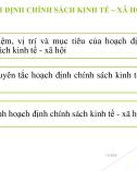 Bài giảng Chính sách kinh tế - xã hội - Chương 3: Hoạch định chính sách kinh tế - xã hội (Năm 2022)