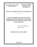 Summary of doctoral thesis: Study to determine the content of some chlorbenzen compounds from unintentional emission sources in industrial zones in Thai Nguyen province