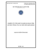 Luận án Tiến sỹ Hóa học hữu cơ: Nghiên cứu tổng hợp và đánh giá hoạt tính gây độc tế bào của các hợp chất quinazolin