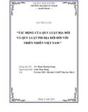 Bài tiểu luận: Tác động của quy luật địa đới và quy luật phi địa đới đối với thiên nhiên Việt Nam