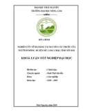 Khóa luận tốt nghiệp: Nghiên cứu về đa dạng tài nguyên cây thuốc của người H'mông tại huyện Mù Cang Chải tỉnh Yên Bái