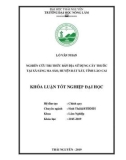 Khóa luận tốt nghiệp Lâm nghiệp: Nghiên cứu tri thức bản địa sử dụng cây thuốc tại xã Sàng Ma Sáo, huyện Bát Xát, tỉnh Lào Cai