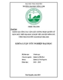 Khoá luận tốt nghiệp Đại học: Đánh giá công tác cấp giấy chứng nhận quyền sử dụng đất trên địa bàn xã Hợp Tiến, huyện Đồng Hỷ, tỉnh Thái Nguyên giai đoạn 2016-2018