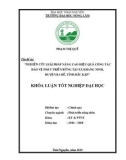 Khoá luận tốt nghiệp Đại học: Nghiên cứu giải pháp nâng cao hiệu quả công tác bảo vệ phát triển rừng tại xã Khang Ninh, huyện Ba Bể, tỉnh Bắc Kạn