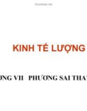 Bài giảng Kinh tế lượng 1: Chương 7 - Phùng Thị Thu Hà