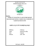 Khoá luận Tốt nghiệp Đại học: Nghiên cứu ảnh hưởng của một số biện pháp kỹ thuật đến sinh trưởng và bệnh vàng lá thối rễ cây ba kích tại Thái Nguyên