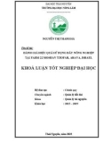 Khoá luận Tốt nghiệp Đại học: Đánh giá hiệu quả sử dụng đất nông nghiệp tại Farm 22, Moshav Tzofar, Arava, Israel