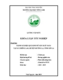 Khoá luận Tốt nghiệp Đại học: Đánh giá hiệu quả kinh tế sản xuất xoài tại xã Chiềng Lao, huyện Mường La, tỉnh Sơn La