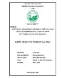 Khoá luận Tốt nghiệp Đại học: Thực trạng và giải pháp phát triển sản xuất cây keo lai trên địa bàn xã Quang Minh – huyện Bắc Quang – tỉnh Hà Giang