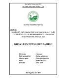 Khoá luận Tốt nghiệp Đại học: Nghiên cứu thực trạng và đề xuất giải pháp phát triển cây thuốc lá của các hộ trên địa bàn xã Lãng Ngâm, huyện Ngân Sơn, tỉnh Bắc Kạn