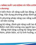 Bài giảng Kinh tế nguồn nhân lực - Chương 5: Năng suất lao động và tiền lương