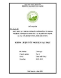 Khoá luận tốt nghiệp Đại học: Thực hiện quy trình chăm sóc nuôi dưỡng và phòng trị bệnh cho lợn nái sinh sản tại trại Bùi Huy Hạnh, xã Tái Sơn, huyện Tứ Kỳ, tỉnh Hải Dương