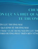 Bài giảng Kinh tế thương mại 1 - Chương 7: Nguồn lực và hiệu quả kinh tế thương mại