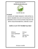 Khóa luận tốt nghiệp Đại học: Áp dụng quy trình chăm sóc, nuôi dưỡng và phòng, trị bệnh cho lợn con giai đoạn từ sơ sinh đến 21 ngày tuổi tại trang trại Ngô Thị Hồng Gấm, huyện Hiệp Hòa, tỉnh Bắc Giang