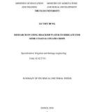 Summazy of technical doctoral thesis: Research on using brackish water to irrigate for some coastal upland crops