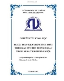 Đề tài nghiên cứu khoa học: Thực hiện chính sách phát triển giáo dục phổ thông ở quận Thanh Xuân, thành phố Hà Nội