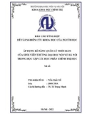 Đề tài nghiên cứu khoa học: Áp dụng kĩ năng quản lý thời gian của sinh viên trường Đại học Nội vụ Hà Nội trong học tập các học phần Chính trị học