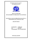 Đề tài nghiên cứu khoa học: Hoạt động du lịch tại Thiên đường hoa Quảng La, thành phố Hạ Long, tỉnh Quảng Ninh