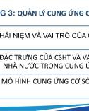 Bài giảng Quản lý công - Chương 3: Quản lý cung ứng cơ sở hạ tầng (Chương trình Cao học)