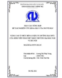 Đề tài nghiên cứu khoa học: Nâng cao ý thức rèn luyện, tu dưỡng đạo đức của sinh viên năm thứ nhất trường Đại học Nội Vụ Hà Nội