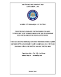 Đề tài nghiên cứu khoa học cấp trường: Designing a task-based writing syllabus integrated working skills for the students at Hanoi University of Commerce