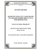 Luận văn Thạc sĩ Kinh tế: Đánh giá năng lực cạnh tranh của doanh nghiệp nhỏ và vừa tỉnh Bình Dương