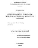 Luận văn Thạc sĩ Kinh tế: Giải pháp mở rộng tín dụng tại Qũy tín dụng Trung ương Việt Nam