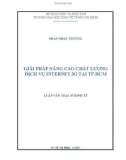 Luận văn Thạc sĩ Kinh tế: Giải pháp nâng cao chất lượng dịch vụ Internet 3G tại Tp.HCM