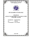 Đề tài nghiên cứu khoa học: Quản lý tài liệu điện tử tại Chi cục Thế quận Long Biên - Hà Nội