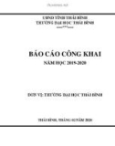 Báo cáo công khai Trường Đại học Thái Bình năm học 2019-2020