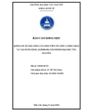 Đề tài nghiên cứu khoa học: Đánh giá sự hài lòng của sinh viên về chất lượng dịch vụ tại ngân hàng Agribank chi nhánh Đại học Tây Nguyên