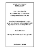 Báo cáo tóm tắt đề tài khoa học và công nghệ cấp ĐH: Nghiên cứu tình hình sức khỏe và bệnh tật ở sinh viên năm thứ nhất của Đại học Đà Nẵng, năm học 2014 – 2015