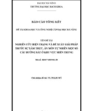 Báo cáo tóm tắt đề tài khoa học và công nghệ cấp ĐH: Nghiên cứu hiện trạng và đề xuất giải pháp trước sự xâm thực và ăn mòn tự nhiên một số cầu đường sắt khu vực Miền Trung