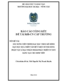 Đề tài nghiên cứu khoa học cấp trường: Xây dựng tiến trình dạy học theo mô hình dạy học dựa trên vấn đề ở một số nội dung phần Vật lí hạt nhân nhằm phát triển tư duy sáng tạo cho sinh viên