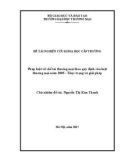 Đề tài nghiên cứu khoa học cấp trường: Pháp luật về chế tài thương mại theo quy định của luật thương mại năm 2005 - Thực trạng và giải pháp