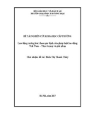 Đề tài nghiên cứu khoa học cấp trường: Lao động cưỡng bức theo quy định của pháp luật lao động Việt Nam – Thực trạng và giải pháp