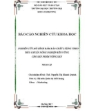 Đề tài nghiên cứu khoa học: Nghiên cứu mô hình đảm bảo chất lượng theo tiêu chuẩn Nông nghiệp bền vững (UTZ) cho sản phẩm nông sản