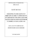 Khóa luận tốt nghiệp: Ảnh hưởng của pha tạp Nb và ủ nhiệt lên cấu trúc và tính chất từ của hợp kim từ cứng nền Co-Zr-B chế tạo bằng phương pháp nguội nhanh và nghiền cơ năng lượng cao