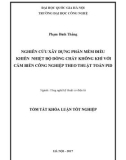 Tóm tắt khóa luận tốt nghiệp Công nghệ kỹ thuật cơ điện tử: Nghiên cứu xây dựng phần mềm điều khiển nhiệt độ dòng chảy không khí với cảm biến công nghiệp theo thuật toán PID