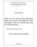 Tóm tắt khóa luận tốt nghiệp: Nghiên cứu xây dựng chương trình điều khiển với hệ thống thí nghiệm PLC hãng Mitsubishi (16 mô đun mô hình đóng chai, dây chuyền dán nhãn,…)