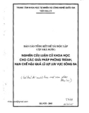 Báo cáo tổng kết đề tài độc lập cấp nhà nước: Nghiên cứu luận cứ khoa học cho các giải pháp phòng tránh, hạn chế hậu quả lũ lụt lưu vực sông Ba