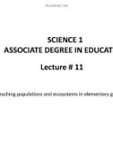 Lecture Science 1 - Associate Degree in Education: Lecture 11 - Dr. Arshad Bashir