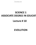 Lecture Science 1 - Associate Degree in Education: Lecture 10 - Dr. Arshad Bashir