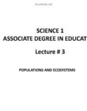 Lecture Science 1 - Associate Degree in Education: Lecture 3 - Dr. Arshad Bashir