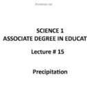 Lecture Science 1 - Associate Degree in Education: Lecture 15 - Dr. Arshad Bashir