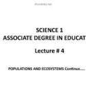 Lecture Science 1 - Associate Degree in Education: Lecture 4 - Dr. Arshad Bashir