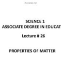 Lecture Science 1 - Associate Degree in Education: Lecture 26 - Dr. Arshad Bashir