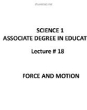 Lecture Science 1 - Associate Degree in Education: Lecture 18 - Dr. Arshad Bashir