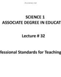 Lecture Science 1 - Associate Degree in Education: Lecture 32 - Dr. Arshad Bashir